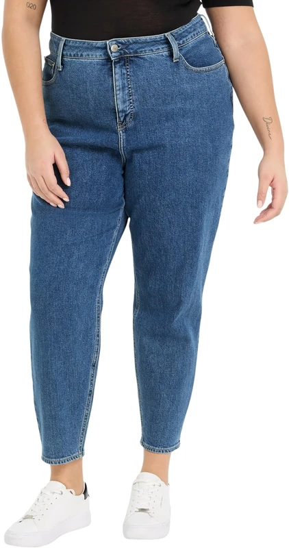 Calvin Klein Jeans Women's MOM Jean Plus Pants, Denim Medium, 40W