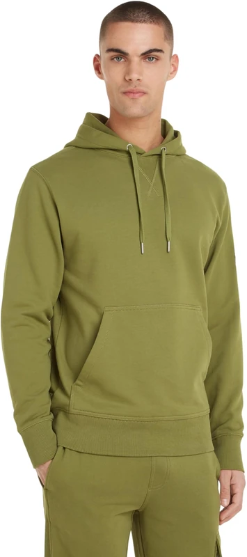 Calvin Klein Jeans Men's BADGE HOODIE Hoodies, Dark Juniper, XXL