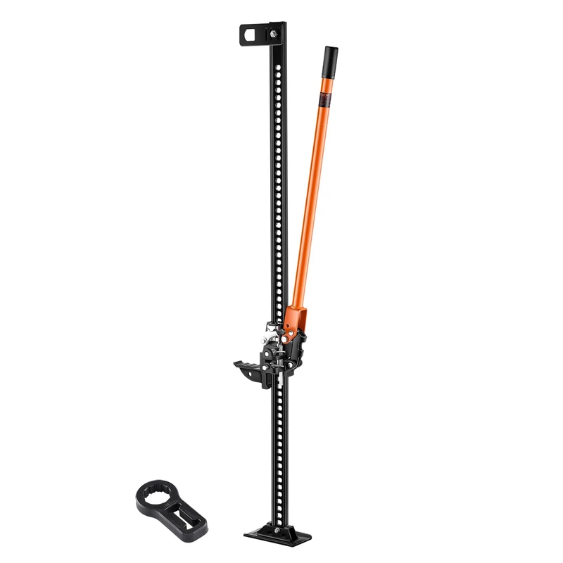 VEVOR High Lift Farm Jack, 60" Utility Farm Jack, 7000 lbs Capacity Ratcheting Off Road Utility Jack, Heavy-Duty Farm Jack for Tractor, Truck, SUV, Bumper Lift, Orange