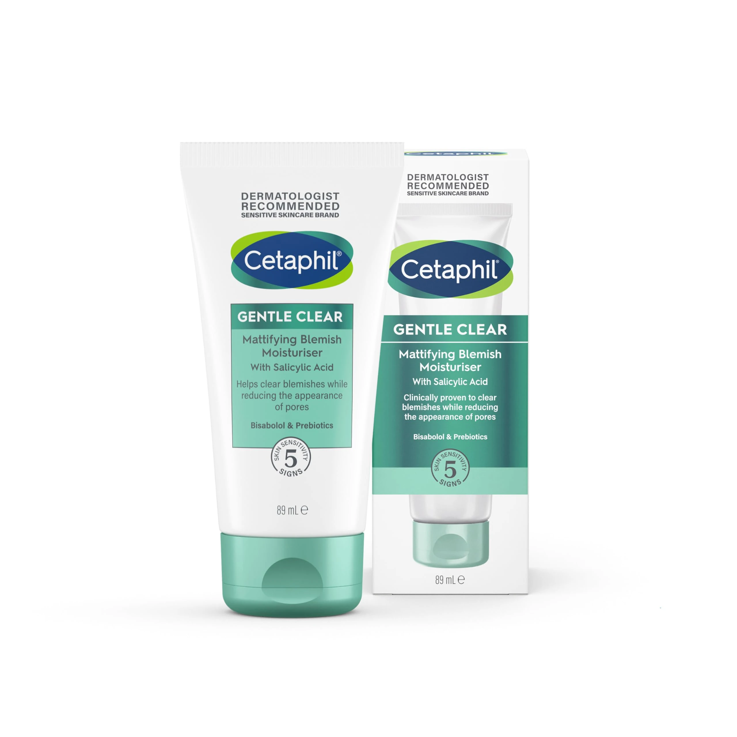 Cetaphil Gentle Clear Mattifying Blemish Face Moisturiser, Face Cream, Hydrates Skin and Clears breakouts, with Salicylic Acid for Sensitive Skin