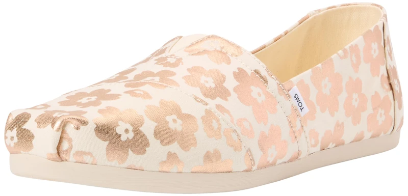 TOMS Women's Alpargata Cloudbound Loafer Flat , Beige Foil Ojai Floral Print,5 UK