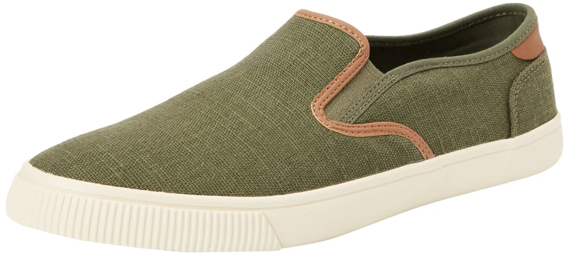 TOMS Men's Baja Sneaker, Dark Sage Heritage Canvas/Synthetic Nubuck Trim, 6 UK