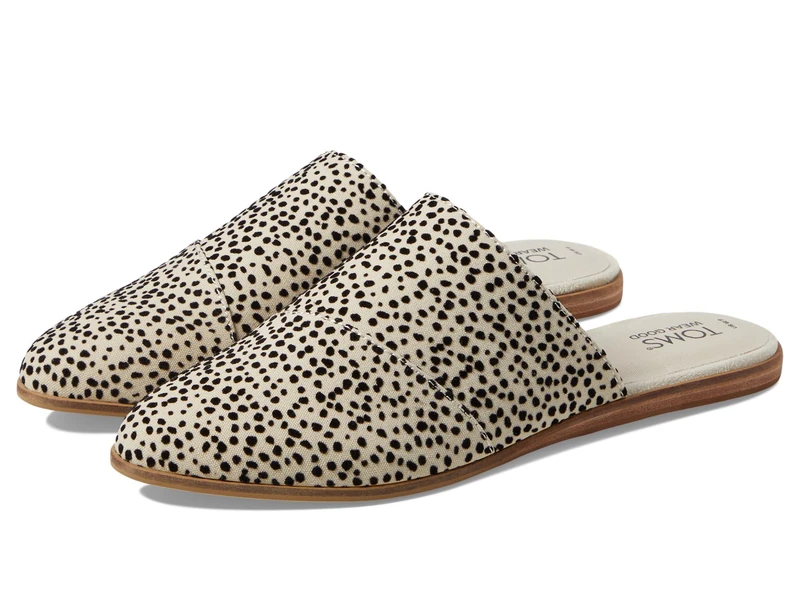 TOMS Women's Jade Loafer Flat, Fog Flocked Mini Cheetah, 3.5 UK
