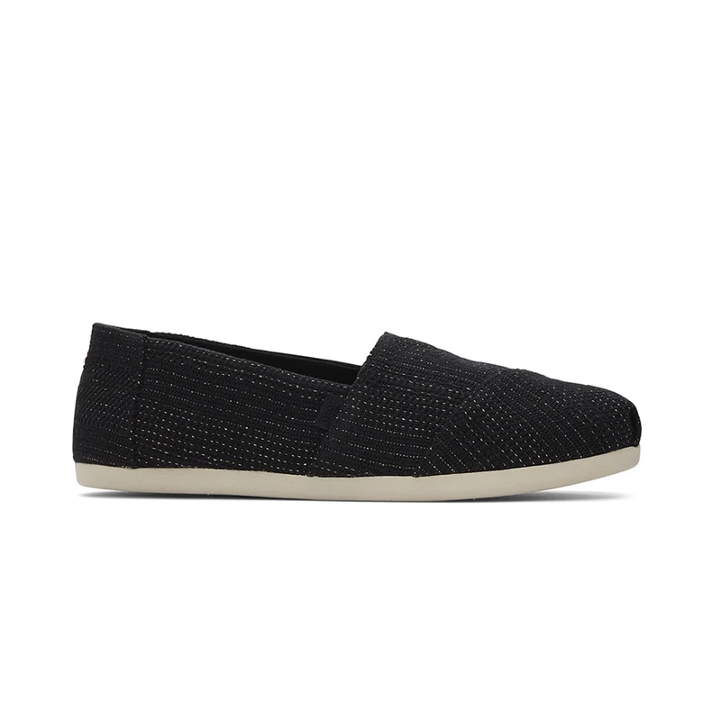 TOMS Women's Alpargata Cloudbound Loafer Flat , Black Metallic Linen Stripe,5 UK