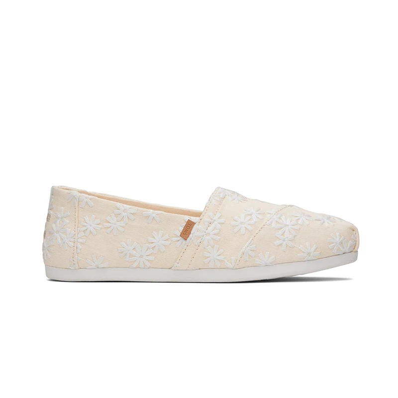 TOMS Women's Alpargata Cloudbound Loafer Flat , Natural Embroidered Floral,3.5 UK