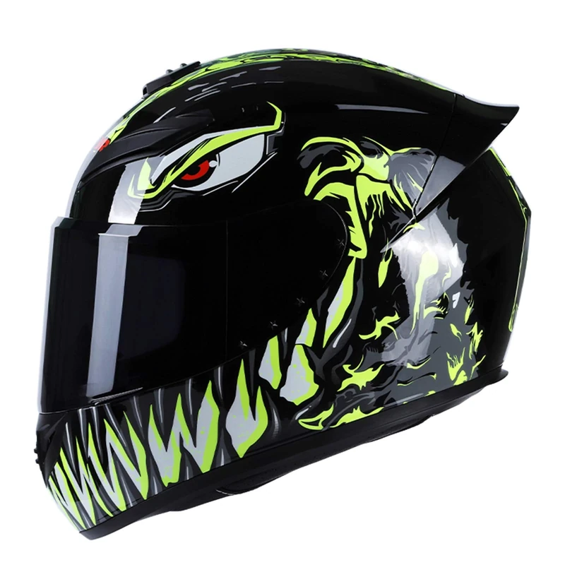 KKnoon Motorcycle Helmet Full Face Rapid Street Helmet Unisex Adult Cool Rider Equipment Four Seasons New Street Touring Motorcycle Helmet