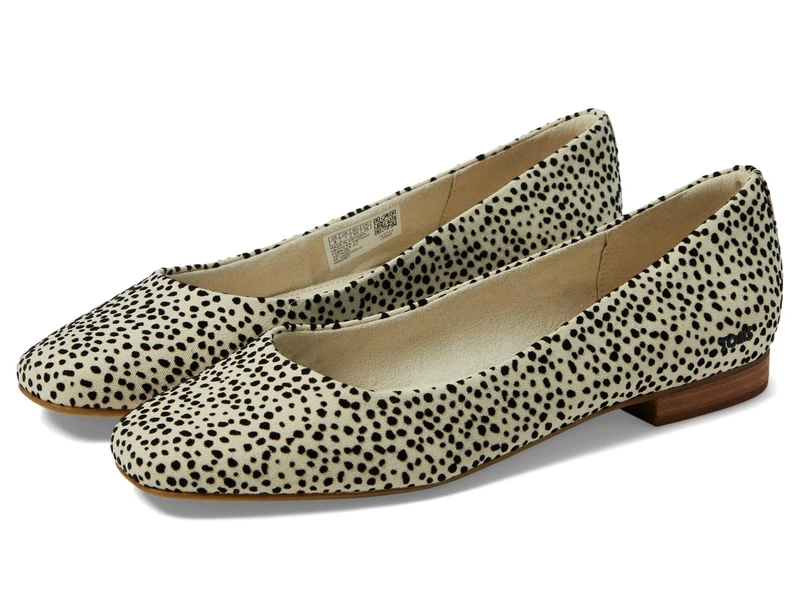 TOMS Women's Briella Loafer Flat, Fog Flocked Mini Cheetah, 10 UK