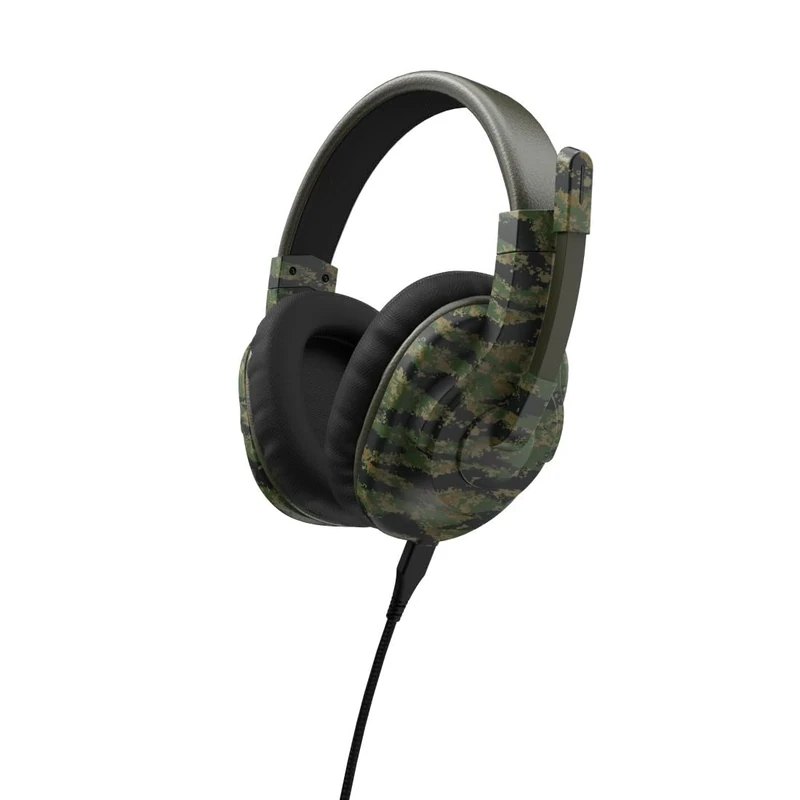 uRage Micro Gaming Headset (Over-Ear Gamer Headset, DTS X Certified, Micro Flip to Mute, Removable USB-A Uflex Cable, Optimised PC and PS5 Headset Microphone) Camouflage