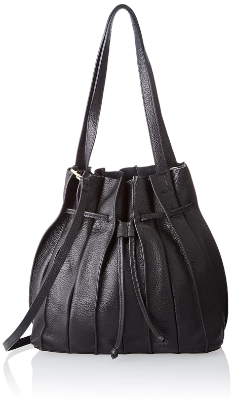 FIRENZE ARTEGIANI. Albiolo Women's Shoulder Bag, Genuine Leather Dollaro, 32 x 15.5 x 30 cm, Colour: Black, Black/White, Utility - Image 1