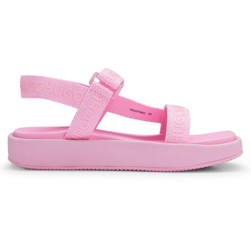 HUGO Emma_StrapSandal_WB, Medium Pink664, 8.5 UK