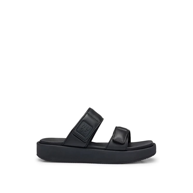 HUGO Women's Emma_Slide_Napu Sandal, Black 1, 9 UK