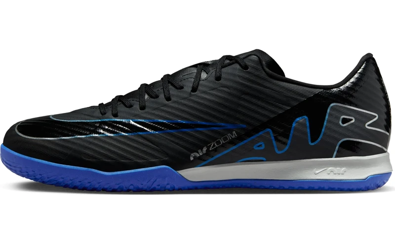 NIKE Men's Zoom Vapor 15 Soccer Shoe, Black Chrome Hyper Royal, 12 UK