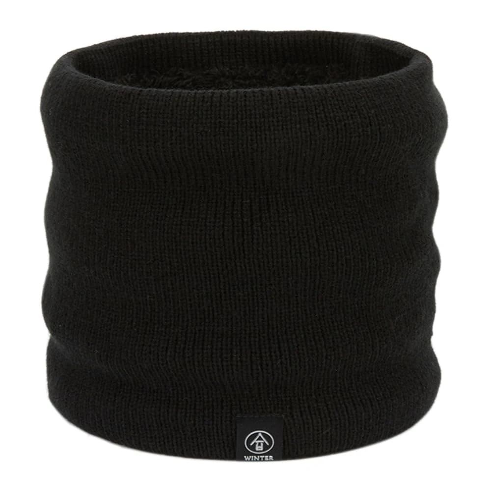 HGDGears Winter Neck Warmer for Men,Thermal Scarf,Double-Layer Thicken Windproof Scarves,Knitted Snood Sports,Outdoor,Cycling,Bicycles and Skiing(Black)