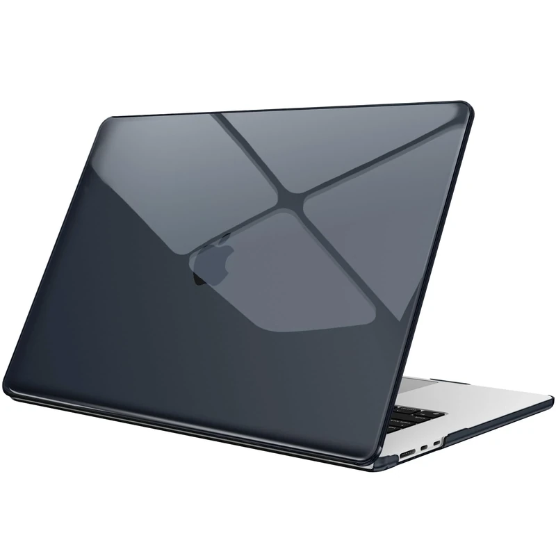 FINTIE Case for Macbook Air 15 inch M4/M3/M2 (2025/2024/2023), Protective Snap-On Hard Shell Cover Fits Macbook 15.3 inch Liquid Retina Display & Touch ID, A3241 A3114 A2941, Crystal Midnight