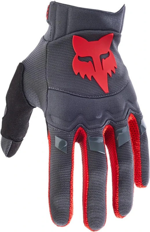 Fox Racing Dirtpaw Gloves - CE Certified - Gray/Red - Small