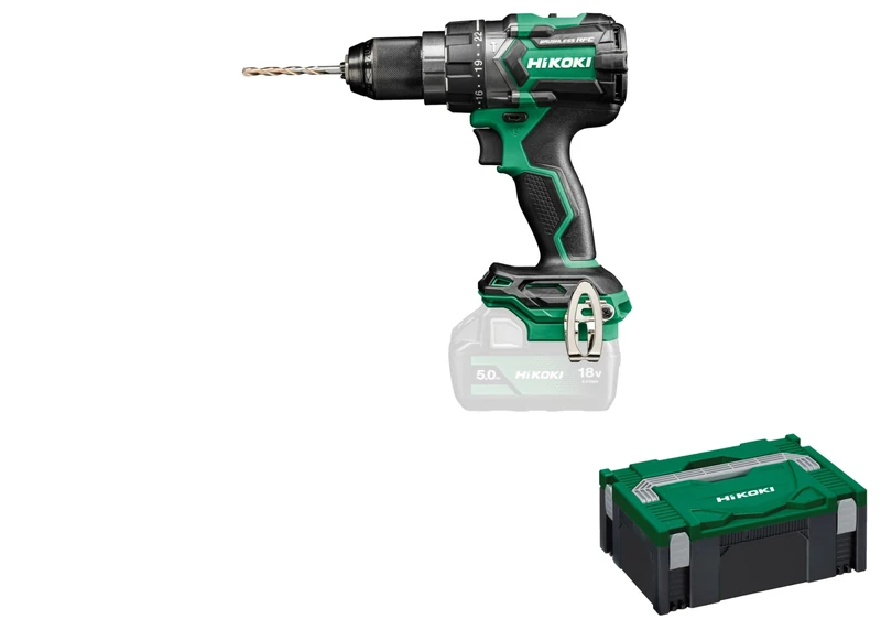 HiKOKI DV18DCW2Z 18V brushless Impact Driver Drill with 140 Nm Tightening Torque and Reactive Force Control Technology, Body only in case
