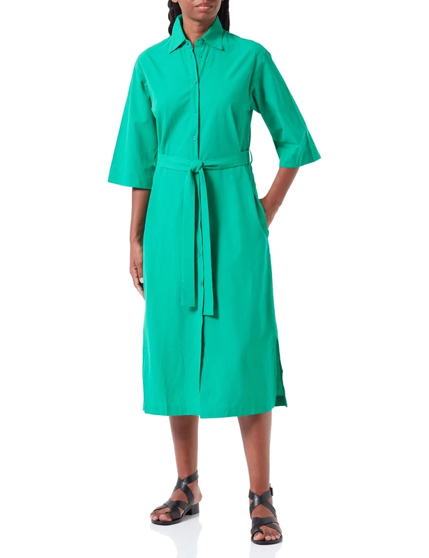 DreiMaster Klassik Women's Shirt Dress, Green, M