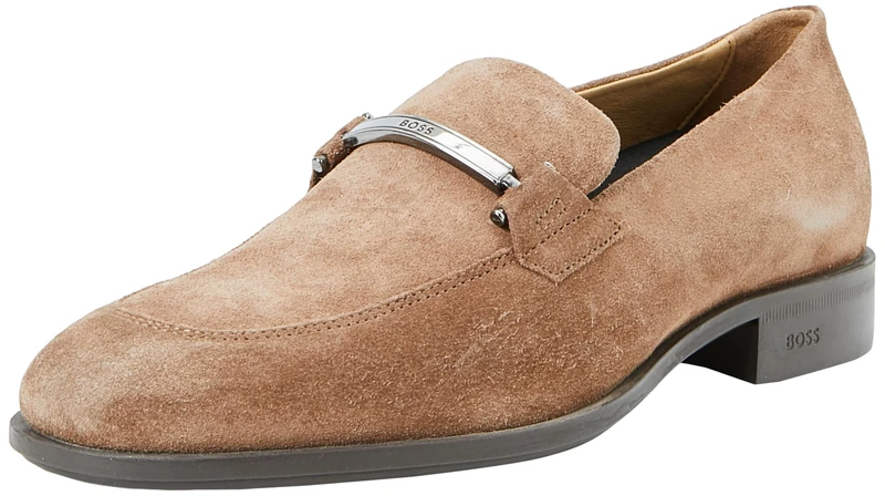 BOSS Men's Colby_Loaf_sdhw Loafer, Medium Beige260, 11.5 UK