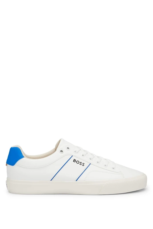 BOSS Mens Aiden Tenn Cupsole Trainers with Contrast Logo Size 5