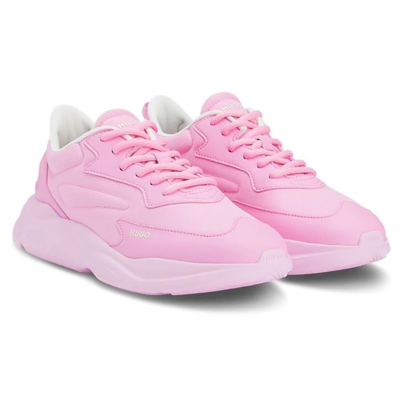 HUGO Leon_Runn_cvpuw Women's Trainers, Medium Pink666, 8.5 UK