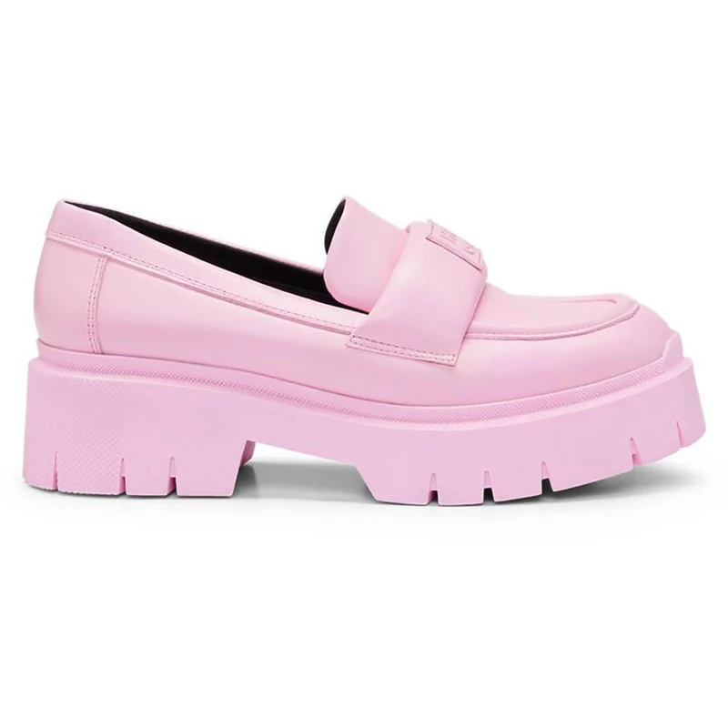 HUGO Women's Kris napd Loafer_Flats, Medium Pink664, 2/2.5 UK