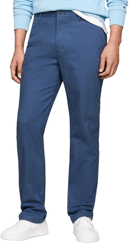 Tommy Hilfiger Men Mercer Essential Twill Chino Woven Pants, Blue, 28W / 32L - Image 1