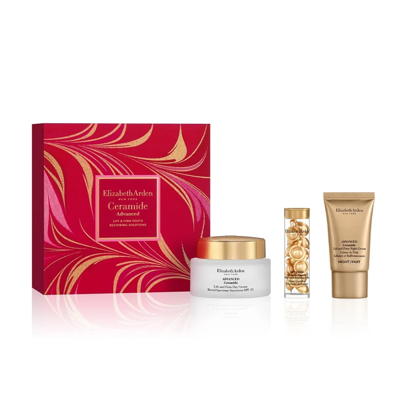 Elizabeth Arden LIFT & FIRM YOUTH RESTORING SOLUTIONS Advanced Ceramide 3-piece Gift Set (Worth £106.50), skincare gifting, for women