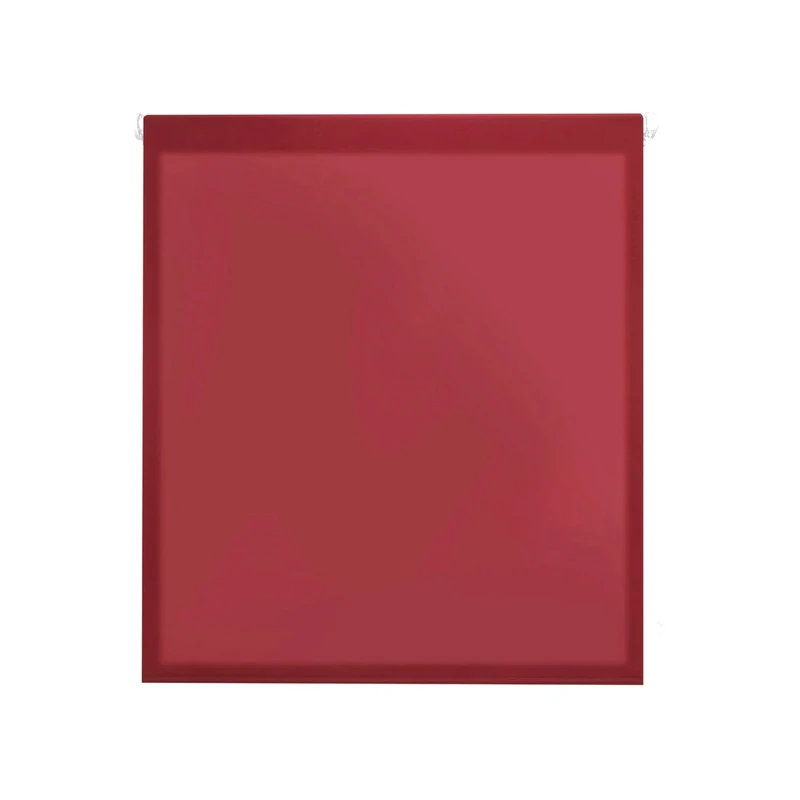 Decorblind | EasyFix Translucent Roller Blind, No Tools and No Drilling, Blind Size: 140 x 180 cm Width x Length/Fabric Dimensions: 137 x 175 cm – Plain Burgundy Blind, Window Blinds