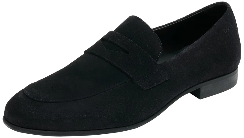 BOSS Men's Gavrie_Loaf_sd Loafer, Dark Blue401, 7 UK