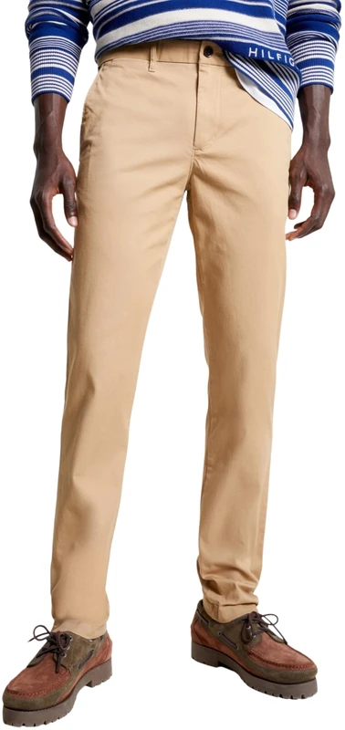 Tommy Hilfiger Men Chino Bleecker 1985 Pima Cotton Woven Pants, Yellow, 30W / 34L