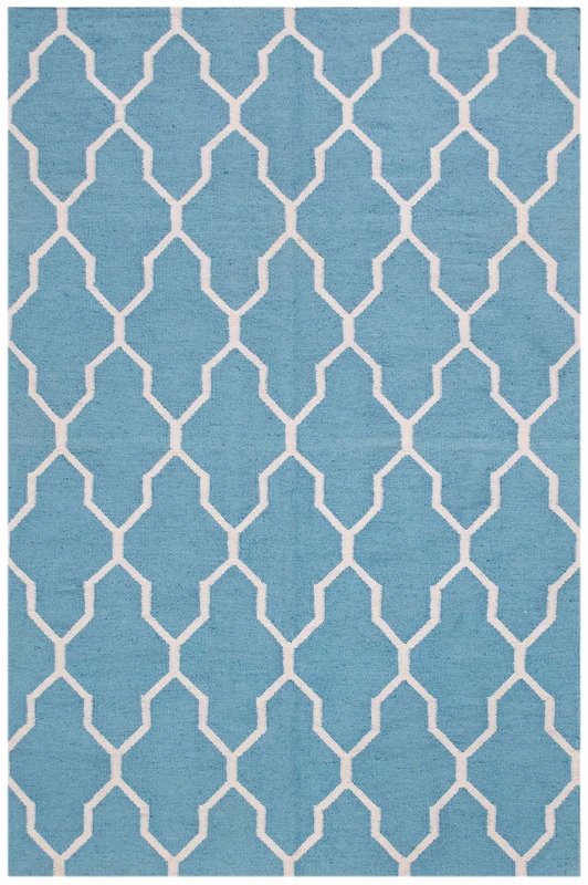 Bakero Kilim 408 Light Blue/Ivory 120 x 180 cm - Image 1