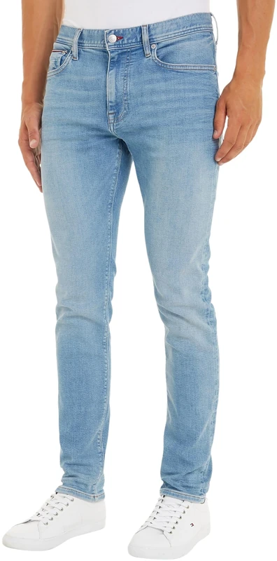 Tommy Hilfiger Men Slim Bleecker Pstr Maui Blue Denim Pants, Blue, 28W / 36L