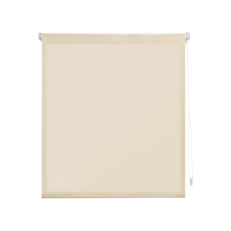 Decorblind | EasyFix Translucent Roller Blind, No Tools and No Drilling, Blind Size: 140 x 180 cm Width x Length/Fabric Dimensions: 137 x 175 cm – Plain Beige Blind, Window Blinds