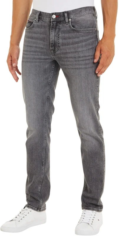 Tommy Hilfiger Men Straight Denton Str Grover Grey Denim Pants, Blue, 28W / 32L