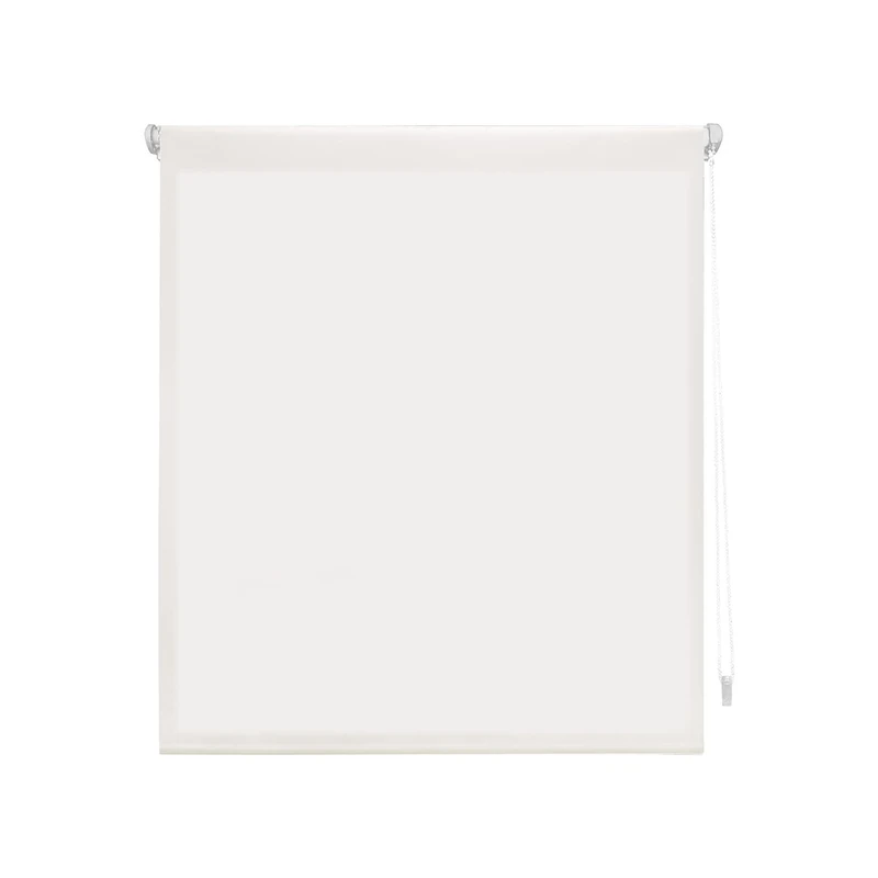 Decorblind | EasyFix Translucent Roller Blind Without Tools and No Drilling – Measure 140 x 180 cm (Width x Length), Fabric 137 x 175 – Ecru Plain for Windows