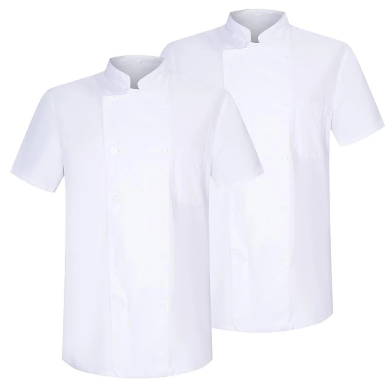 MISEMIYA - Pack 2 Units -CHEF JACKETS GENTLEMAN WITH SHORT SLEEVES - Ref.8421-5XL, Chef Jackets 8421 - White