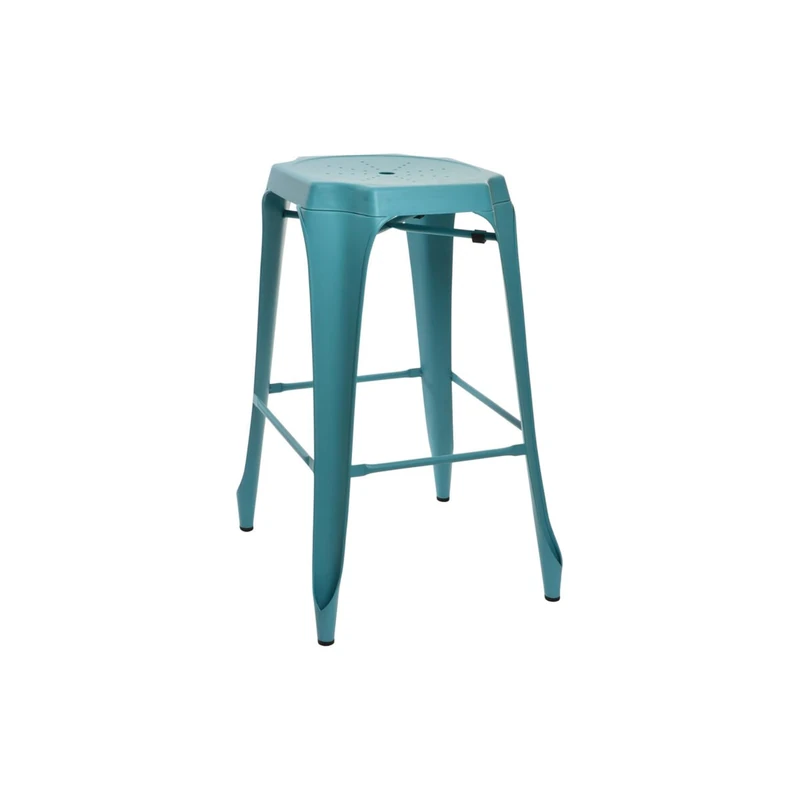 DKD Home Decor Stool, Color: Blue, Standard - Image 1