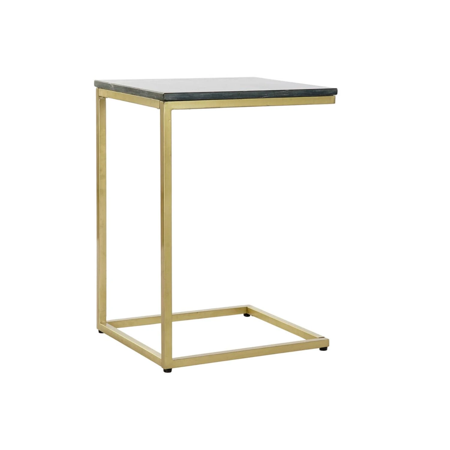 DKD Home Decor Side Table, Colour: Black and Gold, Standard