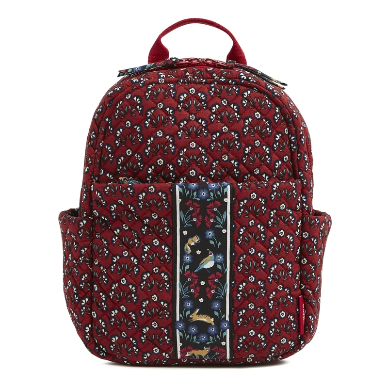 Vera Bradley Women's Cotton Small Backpack, Enchanting Flowers, One Size