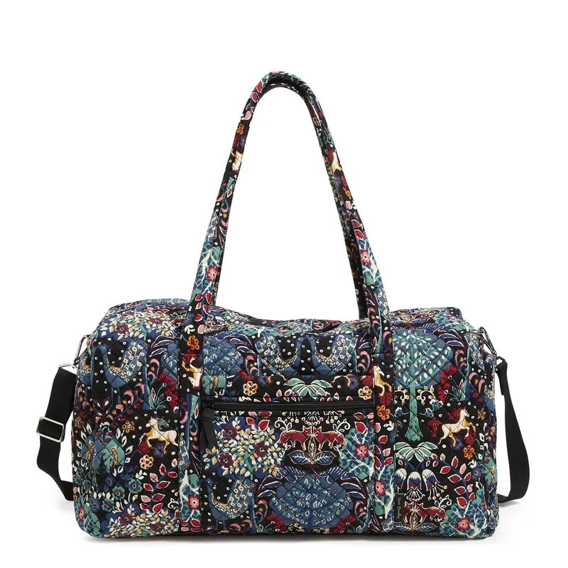 Vera Bradley Cotton Large Travel Duffel Bag, Enchantment, One Size