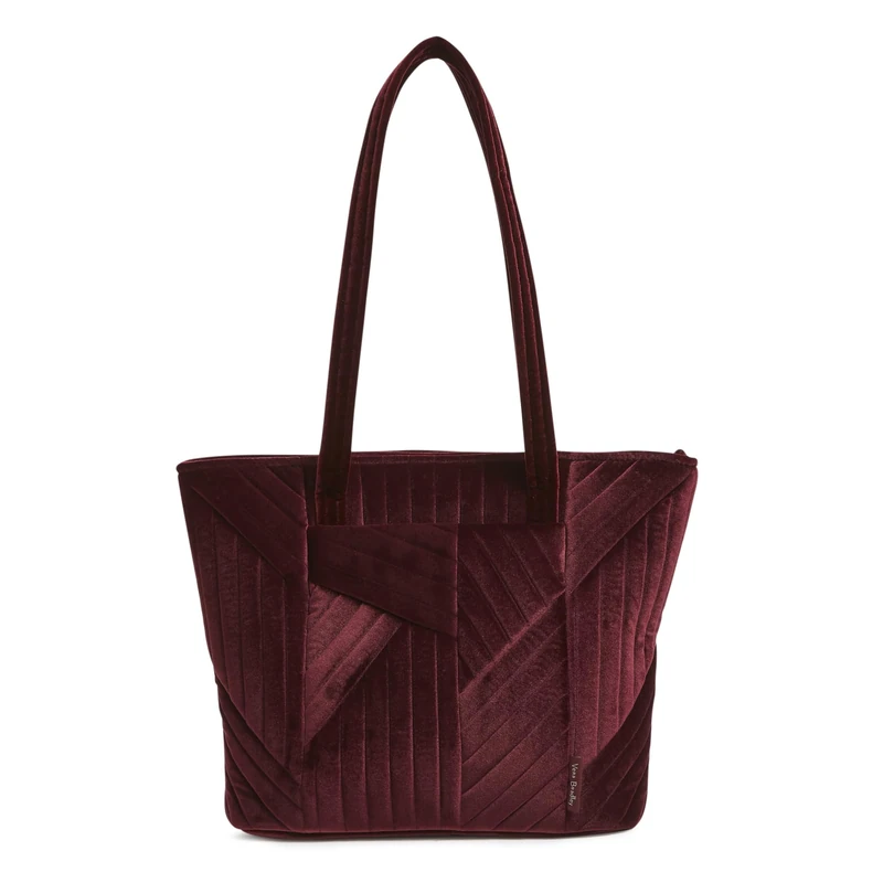 Vera Bradley Velvet Small Vera Tote Bag, Raisin, One Size - Image 1