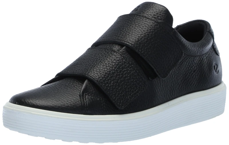 ECCO Women's Soft 60 Two Strap Premium Sneaker, Black, 9-9.5