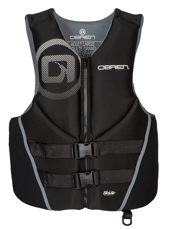 O'Brien Men's Traditional Neoprene USCGA Life Jacket, Black, X-Small