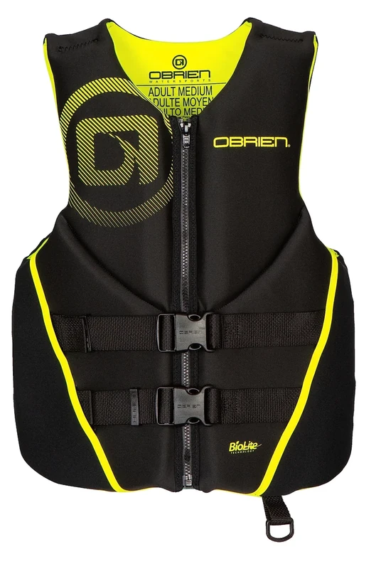O'Brien Men's Traditional Neoprene USCGA Life Jacket, Yellow, Medium