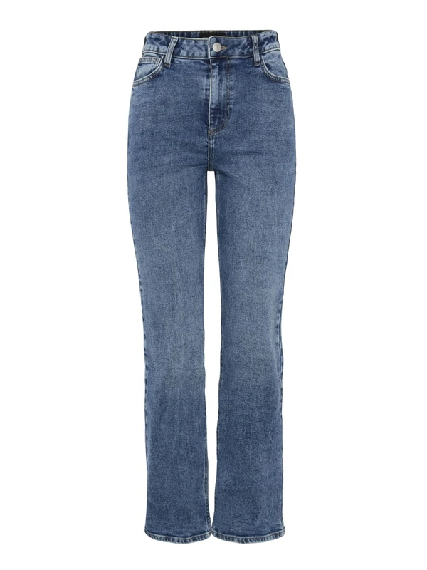 PIECES PCKELLY HW Straight Jeans MB402 NOOS, Medium Blue (Medium Blue Denim), 32W x 32L