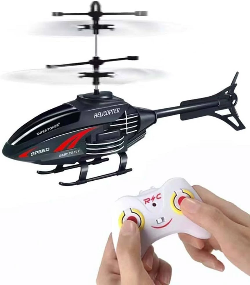 PEBBLE HUG RC Helicopter With LED Lights, Durable Construction, Encourages Hand-Eye Coordination, Motor Skills Development, 360° Rotational Movement, Easy-to-Control