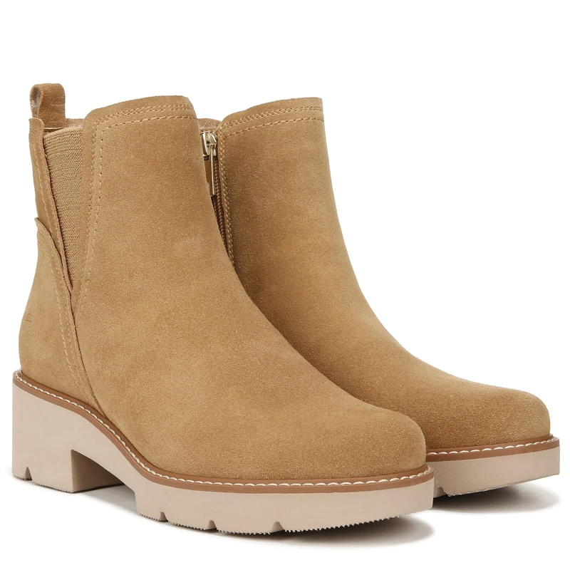 Naturalizer Darry Water Repellent Ankle Boots for Women Walking Shoes for All-Day Comfort Medium Fit Caramel UK 8