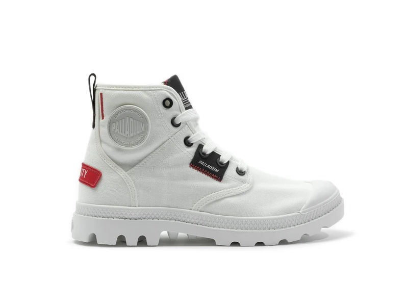 Palladium Unisex Pampa Hi Patch Trainers, Star White, 12.5 UK