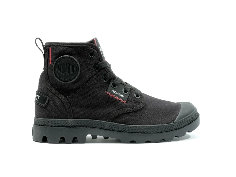 Palladium Unisex Pampa Hi Patch Trainers, black, 36 EU