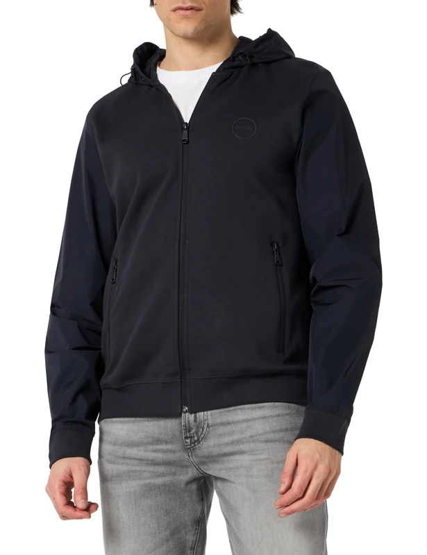 Geox Men's M Sweater Sph.Hood, Sky Captain, M